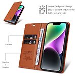 Θήκη Samsung Galaxy A56 YIKATU Folio Series v5 με βάση στήριξης, υποδοχή καρτών και μαγνητικό κούμπωμα Flip Wallet από συνθετικό δέρμα και TPU καφέ - Image 4