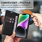 Θήκη Samsung Galaxy A56 YIKATU Folio Series v5 με βάση στήριξης, υποδοχή καρτών και μαγνητικό κούμπωμα Flip Wallet από συνθετικό δέρμα και TPU μαύρο - Image 4