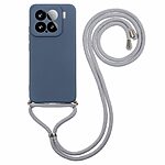 Θήκη Xiaomi 15 OEM Soft Silicone Sockproof v2 πλάτη με κορδόνι από αντικραδασμικό TPU γκρι σκούρο