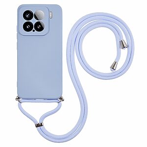 Θήκη Xiaomi 15 OEM Soft Silicone Sockproof v2 πλάτη με κορδόνι από αντικραδασμικό TPU μωβ ανοιχτό