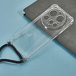 Θήκη Xiaomi 15 Ultra OEM Silicone Sockproof Transparent πλάτη με κορδόνι από αντικραδασμικό TPU - Image 3