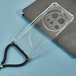 Θήκη Xiaomi 15 Ultra OEM Silicone Sockproof Transparent πλάτη με κορδόνι από αντικραδασμικό TPU - Image 4