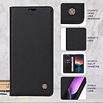 Θήκη Xiaomi 15 Ultra YIKATU Folio Series v5 με βάση στήριξης, υποδοχή καρτών και μαγνητικό κούμπωμα Flip Wallet από συνθετικό δέρμα και TPU μαύρο - Image 5