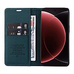 υποδοχή καρτών και μαγνητικό κούμπωμα Flip Wallet από συνθετικό δέρμα και TPU πράσινο