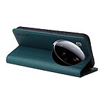 Θήκη Xiaomi 15 Ultra YIKATU Folio Series v5 με βάση στήριξης, υποδοχή καρτών και μαγνητικό κούμπωμα Flip Wallet από συνθετικό δέρμα και TPU πράσινο - Image 3