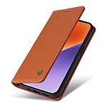 Θήκη Xiaomi 15 YIKATU Folio Series v5 με βάση στήριξης, υποδοχή καρτών και μαγνητικό κούμπωμα Flip Wallet από συνθετικό δέρμα και TPU καφέ - Image 5