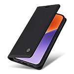 Θήκη Xiaomi 15 YIKATU Folio Series v5 με βάση στήριξης, υποδοχή καρτών και μαγνητικό κούμπωμα Flip Wallet από συνθετικό δέρμα και TPU μαύρο - Image 5