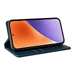 Θήκη Xiaomi 15 YIKATU Folio Series v5 με βάση στήριξης, υποδοχή καρτών και μαγνητικό κούμπωμα Flip Wallet από συνθετικό δέρμα και TPU πράσινο - Image 4