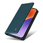 Θήκη Xiaomi 15 YIKATU Folio Series v5 με βάση στήριξης, υποδοχή καρτών και μαγνητικό κούμπωμα Flip Wallet από συνθετικό δέρμα και TPU πράσινο - Image 5