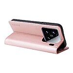 Θήκη Xiaomi 15 YIKATU Folio Series v5 με βάση στήριξης, υποδοχή καρτών και μαγνητικό κούμπωμα Flip Wallet από συνθετικό δέρμα και TPU ροζ χρυσό - Image 3