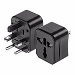 Universal Αντάπτορας Πρίζας Leewello 3.0Α από και προς όλους τους τύπους πρίζας  - μαύρο