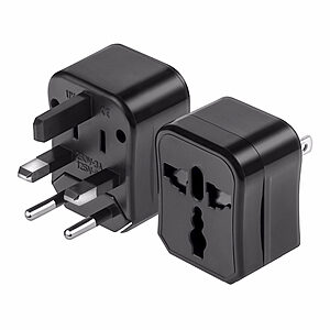 Universal Αντάπτορας Πρίζας Leewello 3.0Α από και προς όλους τους τύπους πρίζας  - μαύρο