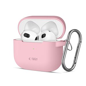 Θήκη Σιλικόνης TECH-PROTECT με Silicone Hook - AirPods 3 Ροζ