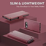 Θήκη Google Pixel 9a 5G CASEME 023 Series Πορτοφόλι με βάση στήριξης, υποδοχές καρτών και μαγνητικό κούμπωμα από συνθετικό δέρμα και TPU κόκκινο - Image 5