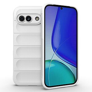 Θήκη Google Pixel 9a 5G Mad Mask Rugged Armor από σκληρό Premium TPU λευκό