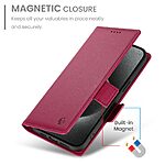 Θήκη Honor 400 Lite 5G Mad Mask Leather Wallet Case V7 με βάση στήριξης, υποδοχές καρτών και εσωτερικό μαγνητικό κούμπωμα Flip Wallet από συνθετικό δέρμα κόκκινο σκούρο - Image 5