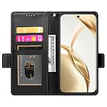 υποδοχές καρτών και εσωτερικό μαγνητικό κούμπωμα Flip Wallet από συνθετικό δέρμα μαύρο