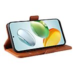 Θήκη Honor X7C / 200 Smart 5G YIKATU Folio Series 003 με βάση στήριξης, υποδοχή καρτών και μαγνητικό κούμπωμα Flip Wallet από συνθετικό δέρμα και TPU καφέ - Image 3