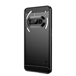 Θήκη Nothing Phone (3a) 5G MOFI Brushed V2 TPU Carbon Πλάτη μαύρο