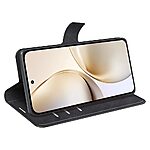 Θήκη Realme 14 Pro+ 5G OEM Leather Skin touch Feeling v2 με βάση στήριξης, υποδοχές καρτών και μαγνητικό κούμπωμα μαύρο - Image 3