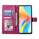 υποδοχές καρτών και μαγνητικό κούμπωμα Flip Wallet από συνθετικό δέρμα φούξια