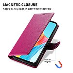 Θήκη Realme 14 Pro+ 5G Mad Mask Leather Wallet Case Protector με βάση στήριξης, υποδοχές καρτών και μαγνητικό κούμπωμα Flip Wallet από συνθετικό δέρμα φούξια - Image 5
