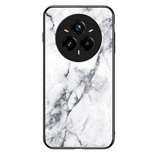 Θήκη Realme 14 Pro+ 5G OEM σχέδιο Marble με Πλάτη Tempered Glass TPU λευκό