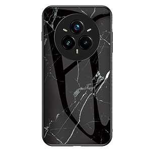Θήκη Realme 14 Pro+ 5G OEM σχέδιο Marble με Πλάτη Tempered Glass TPU μαύρο