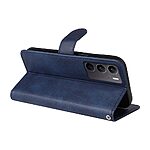 Θήκη Realme 14X 5G OEM Leather Skin touch Feeling v2 με βάση στήριξης, υποδοχές καρτών και μαγνητικό κούμπωμα μπλε - Image 4