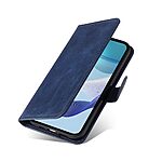 Θήκη Realme 14X 5G OEM Leather Skin touch Feeling v2 με βάση στήριξης, υποδοχές καρτών και μαγνητικό κούμπωμα μπλε - Image 5