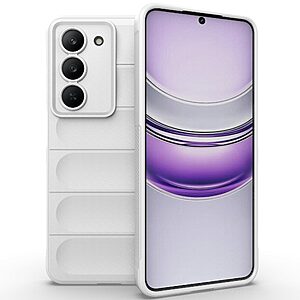 Θήκη Realme 14X 5G Mad Mask Rugged Armor από σκληρό Premium TPU λευκό