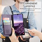 Θήκη Samsung Galaxy A26 5G / A17 5G CASEME 023 Series Πορτοφόλι με βάση στήριξης, υποδοχές καρτών και μαγνητικό κούμπωμα από συνθετικό δέρμα και TPU μώβ - Image 5