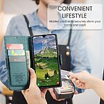 Θήκη Samsung Galaxy A26 5G / A17 5G CASEME 023 Series Πορτοφόλι με βάση στήριξης, υποδοχές καρτών και μαγνητικό κούμπωμα από συνθετικό δέρμα και TPU πράσινο - Image 5