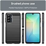 Θήκη Samsung Galaxy A26 5G / A17 5G Mad Mask Brushed TPU Carbon Πλάτη μαύρο - Image 3
