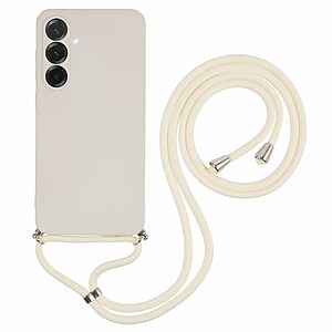 Θήκη Samsung Galaxy A26 5G OEM Soft Silicone Sockproof v3 πλάτη με κορδόνι από αντικραδασμικό TPU λευκό
