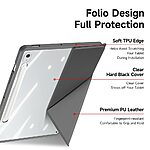 Θήκη Samsung Galaxy Tab S10 FE+ 13.1 DUX DUCIS Magi Series Tri-Fold με πολλαπλές θέσεις στήριξης, ειδική θέση για πενάκι και διάφανη ενισχυμένη πλάτη γκρι - Image 5