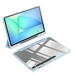 Θήκη Samsung Galaxy Tab S10 FE+ 13.1 DUX DUCIS Toby Series Tri-Fold με ειδική θέση για πενάκι και διάφανη ενισχυμένη πλάτη μπλε - Image 4