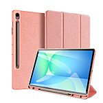 Θήκη Samsung Galaxy Tab S10 FE+ 13.1 DUX DUCIS Domo Series Tri-Fold με ειδική θέση για πενάκι και ενισχυμένη εσωτερική πλάτη ροζ