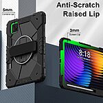 Θήκη Xiaomi Pad 7 11.2 / Pad 7 Pro 11.2 Mad Mask Θήκη Premium με βάση στήριξης, ενισχυμένες γωνίες και ειδικό λουράκι μεταφοράς, διπλή προστασία Πλάτη μαύρο - Image 4