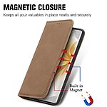 Θήκη TCL 50 NxtPaper 5G / 50 PRO NxtPaper 5G Mad Mask Leather Wallet Case V6 με βάση στήριξης, υποδοχές καρτών και εσωτερικό μαγνητικό κούμπωμα Flip Wallet από συνθετικό δέρμα καφέ - Image 4