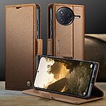 Θήκη Xiaomi Poco F7 Pro 5G CASEME 023 Series Πορτοφόλι με βάση στήριξης, υποδοχές καρτών και μαγνητικό κούμπωμα από συνθετικό δέρμα και TPU καφέ - Image 4