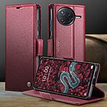 Θήκη Xiaomi Poco F7 Pro 5G CASEME 023 Series Πορτοφόλι με βάση στήριξης, υποδοχές καρτών και μαγνητικό κούμπωμα από συνθετικό δέρμα και TPU κόκκινο - Image 4