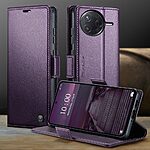 Θήκη Xiaomi Poco F7 Pro 5G CASEME 023 Series Πορτοφόλι με βάση στήριξης, υποδοχές καρτών και μαγνητικό κούμπωμα από συνθετικό δέρμα και TPU μωβ - Image 4