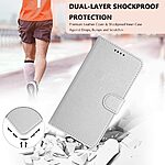 Θήκη Xiaomi Poco F7 Pro 5G OEM New Style Litchi Wallet με βάση στήριξης, υποδοχές καρτών και εσωτερικό μαγνητικό κούμπωμα Flip Wallet από συνθετικό δέρμα ασημί - Image 3