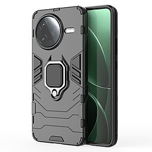 Θήκη Xiaomi Poco F7 Pro 5G / Poco F7 Ultra 5G Mad Mask Πλάτη Thin Armor με Μαγνητικό δαχτυλίδι και Βάση στήριξης TPU μαύρο