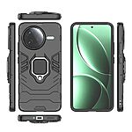 Θήκη Xiaomi Poco F7 Pro 5G Mad Mask Πλάτη Thin Armor με Μαγνητικό δαχτυλίδι και Βάση στήριξης TPU μαύρο - Image 4