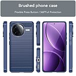 Θήκη Xiaomi Poco F7 Pro 5G Mad Mask Brushed TPU Carbon Πλάτη μπλε - Image 3