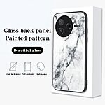 Θήκη Xiaomi Poco F7 Pro 5G OEM σχέδιο Marble με Πλάτη Tempered Glass TPU σμαραγδί - Image 3