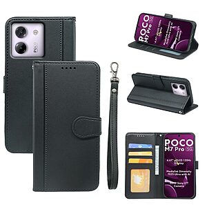 Θήκη Xiaomi Poco M7 Pro 5G Mad Mask PU Leather Series V4 με βάση στήριξης