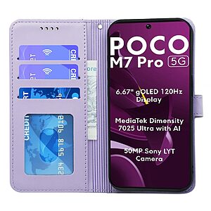 υποδοχές καρτών και μαγνητικό κούμπωμα μωβ